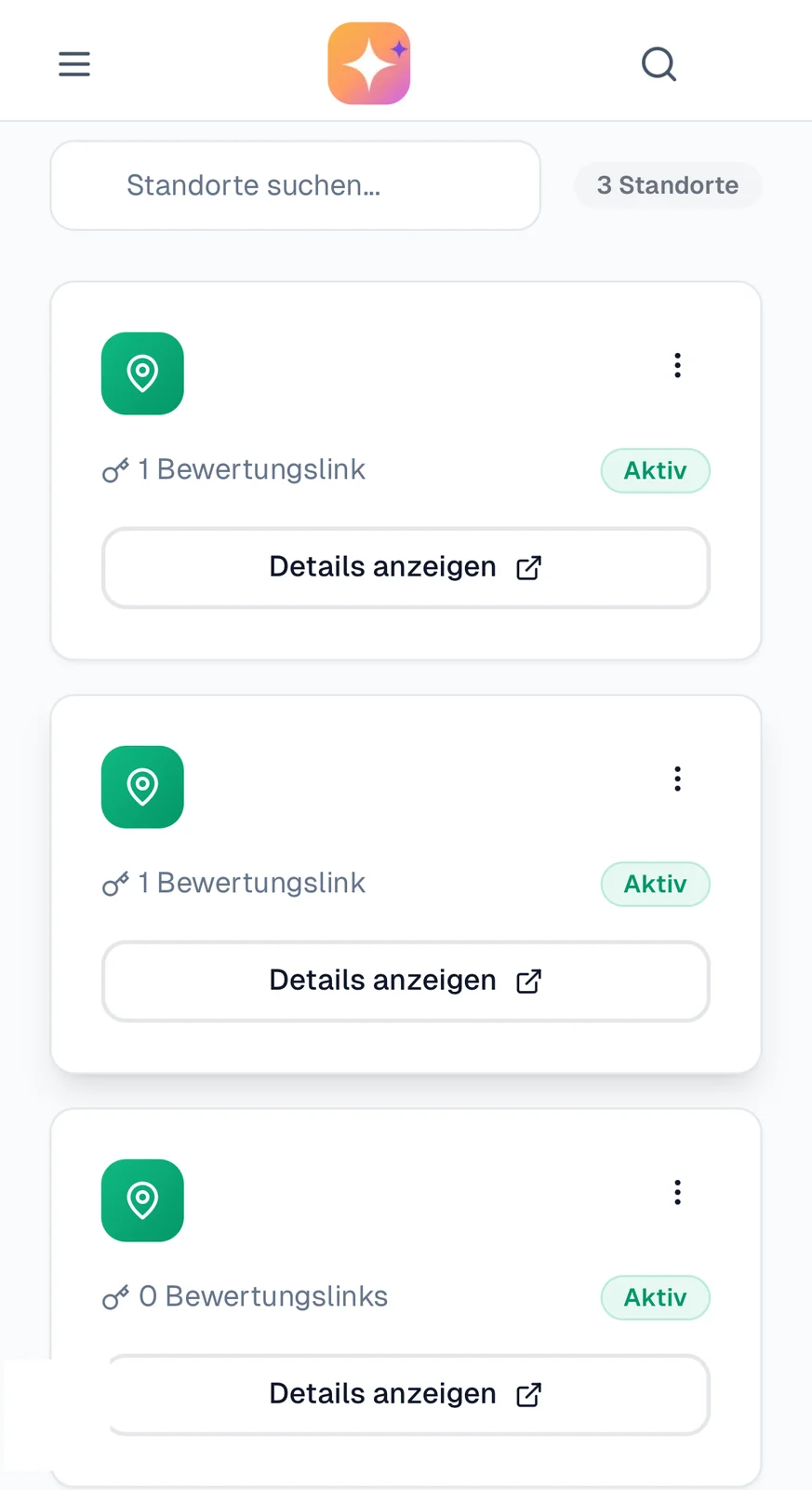 Mehrere Standorte unter einem Zugang